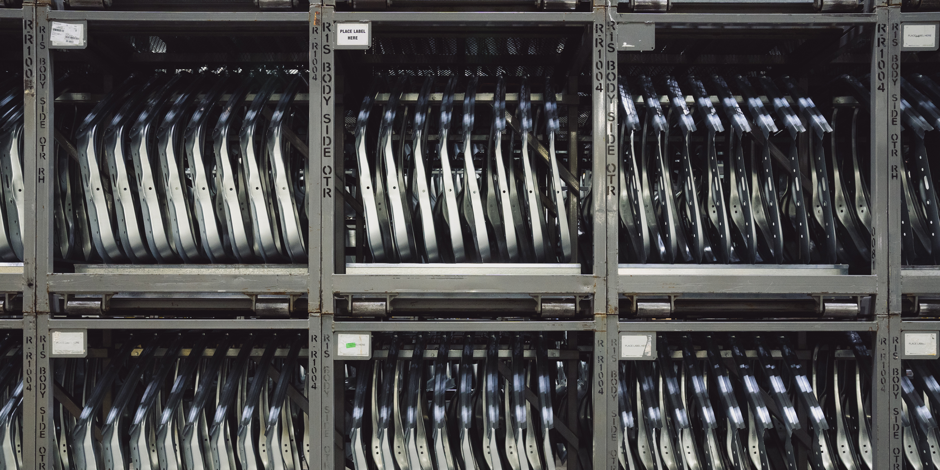 Rack with parts